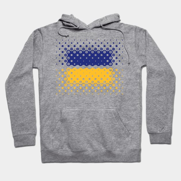 Ukraine Flag / Ensign (Pattern / Blue - Yellow) Hoodie by MrFaulbaum